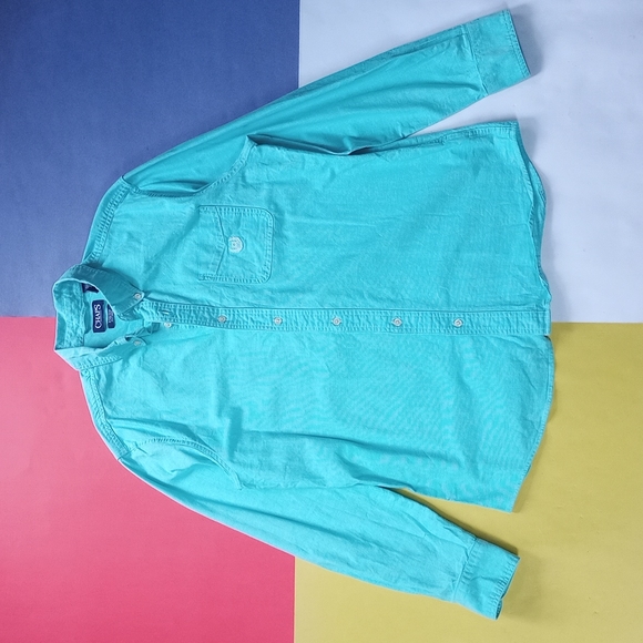 Chaps Stretch Oxford Casual Button-Up Shirt